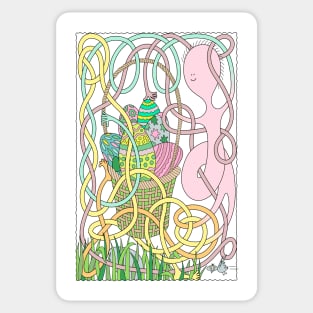 Mr Squiggly Easter Basket Sticker